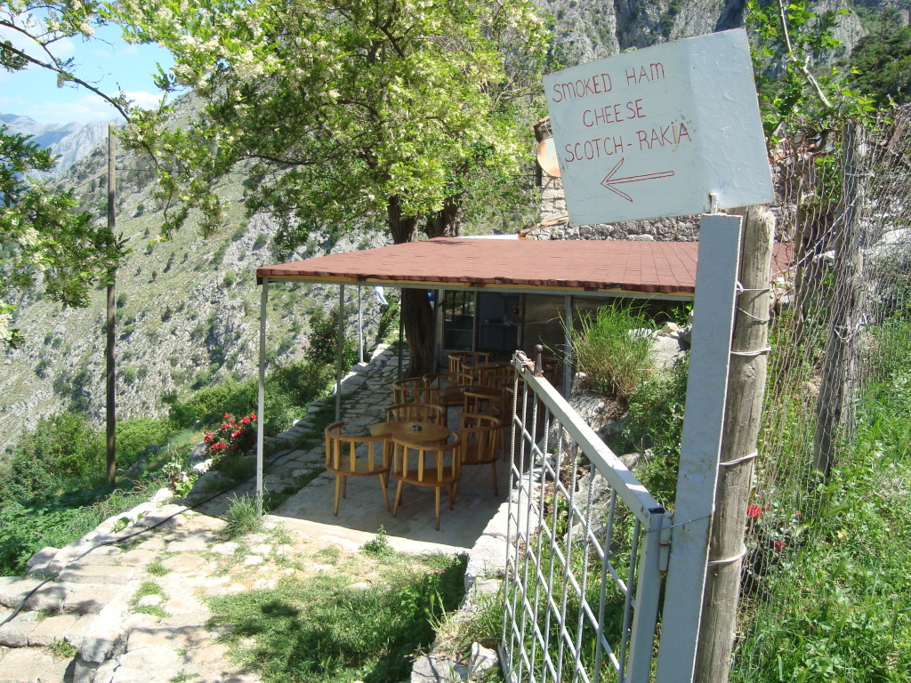 Rakija bar on the hill, Kotor