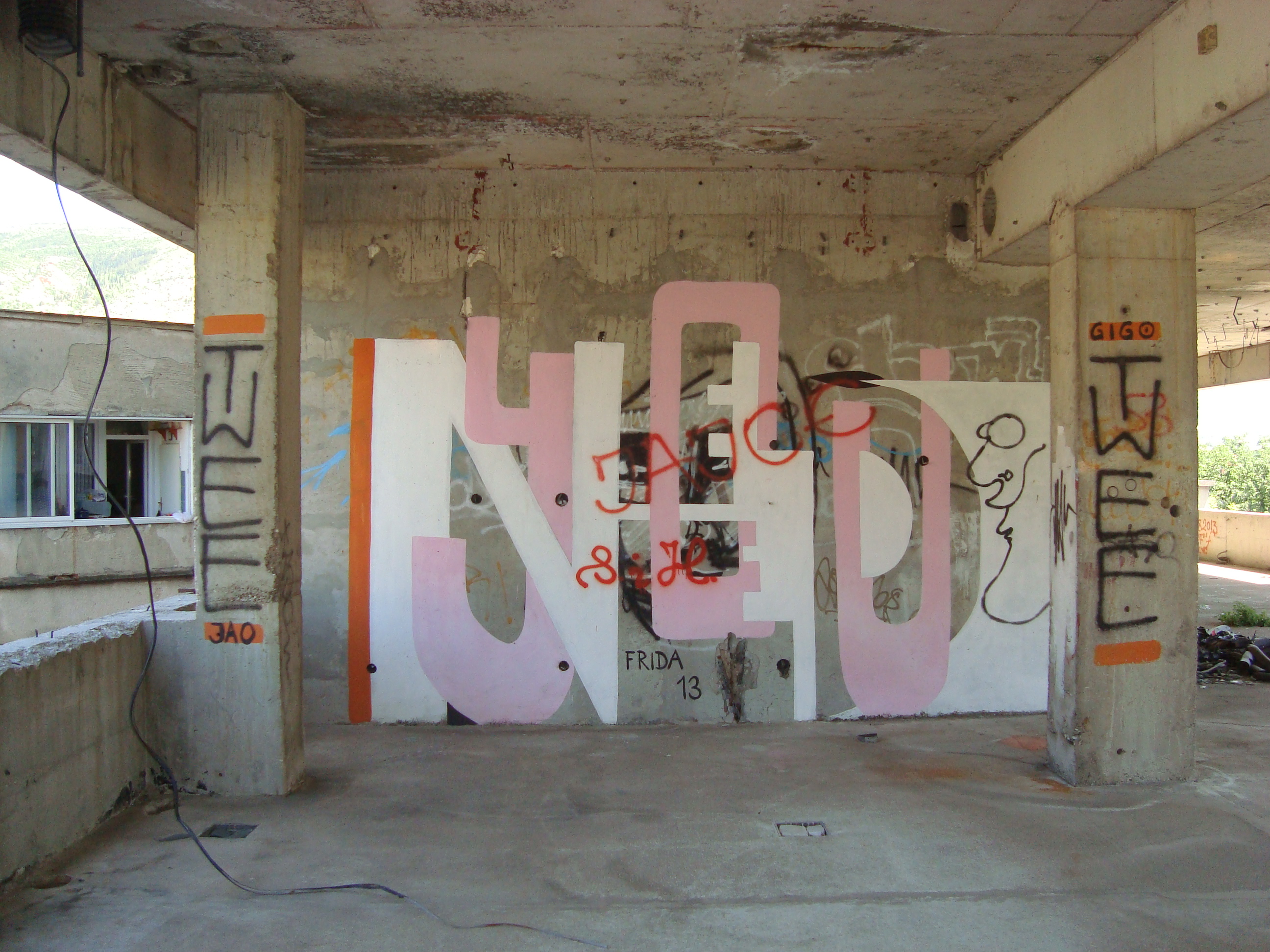 Graffiti, sniper's nest, Mostar