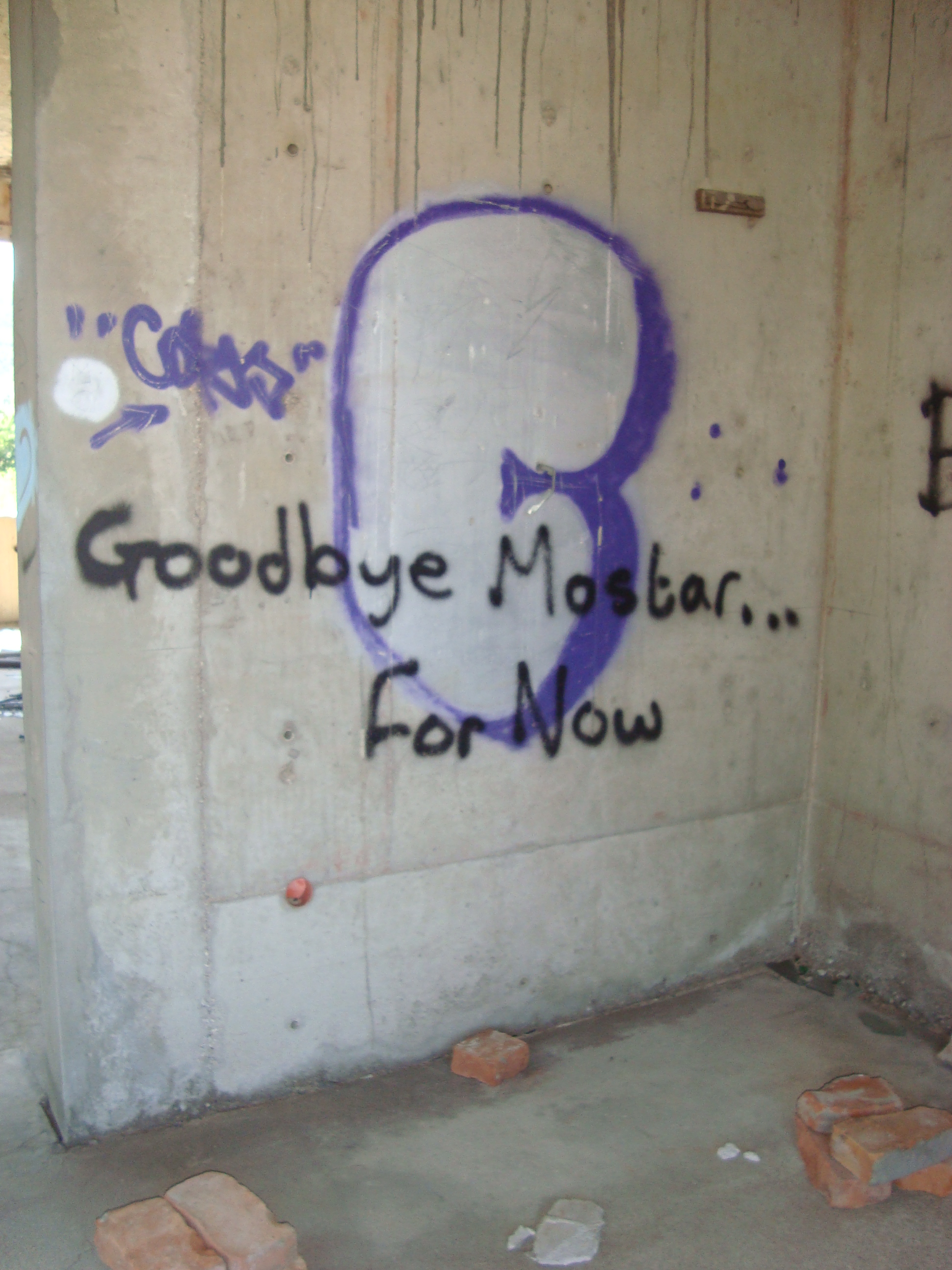 Graffiti, sniper's nest, Mostar