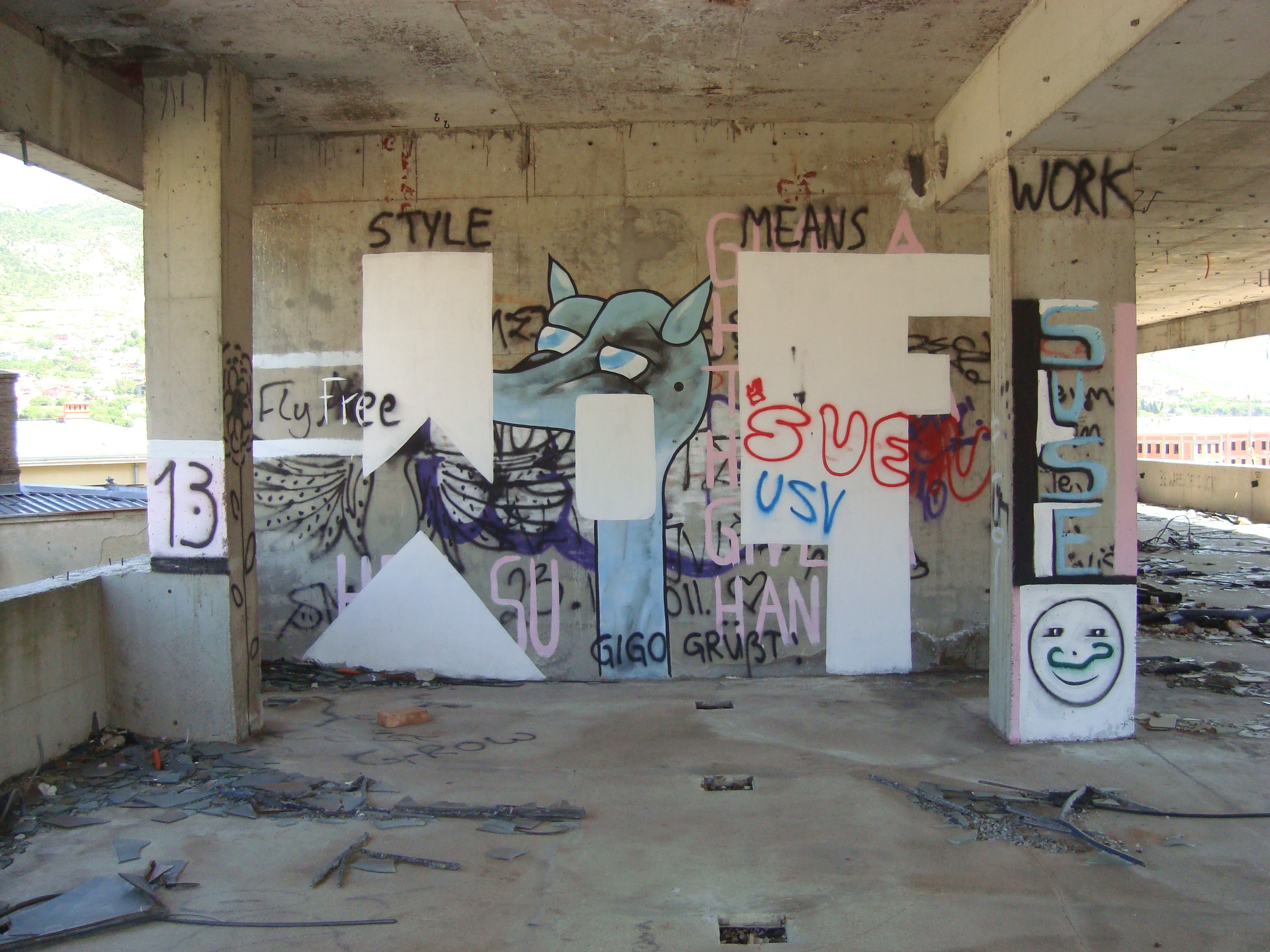 Graffiti, sniper's nest, Mostar