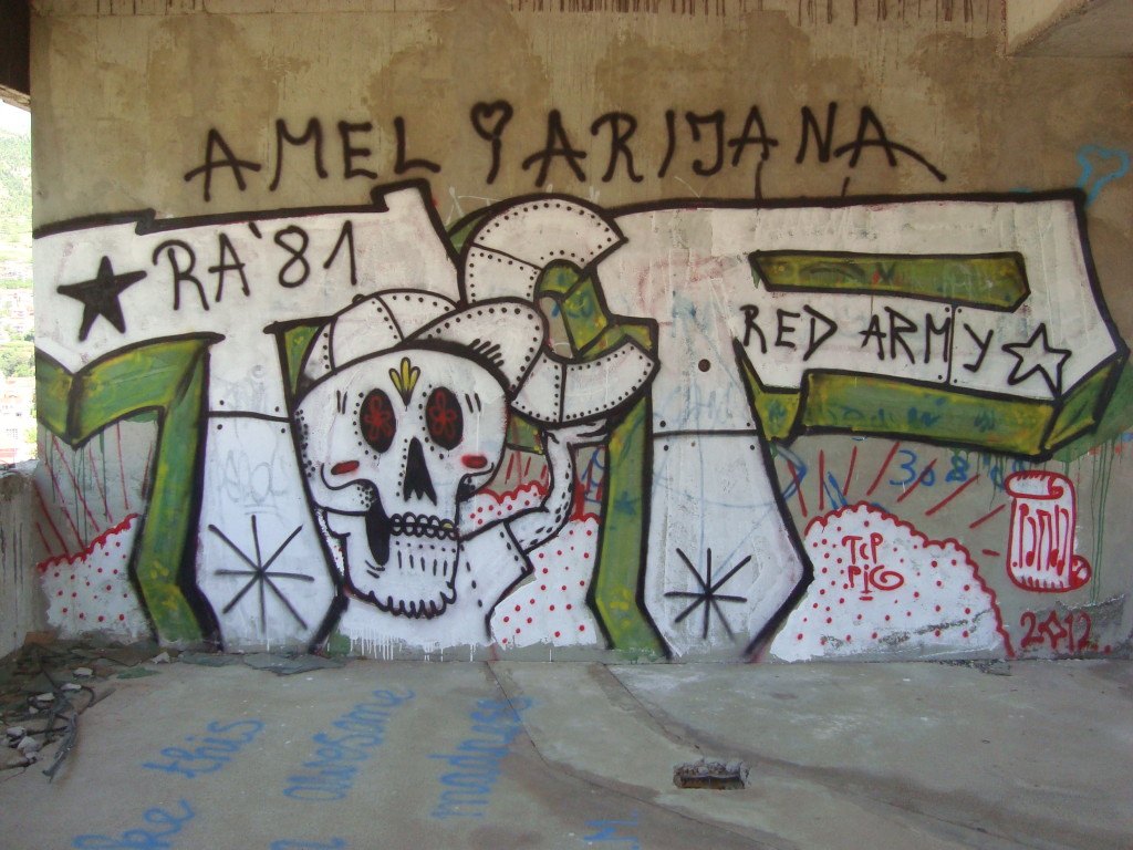 Grafiti, sniper's nest, Mostar