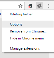 XDebug Helper Options