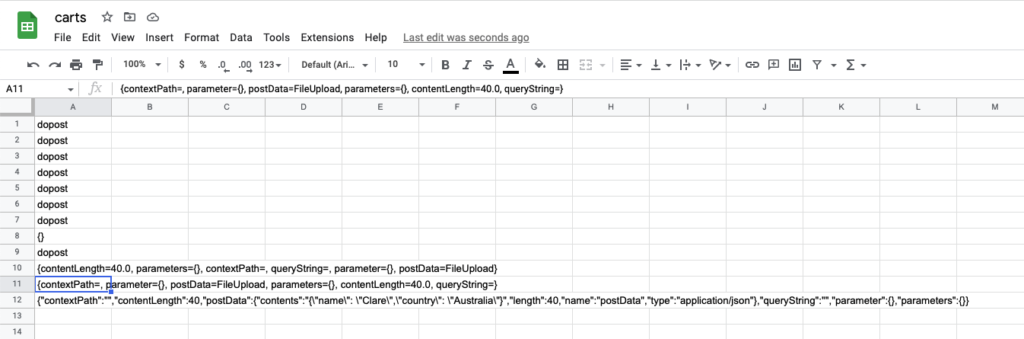 Putting data into a Google Sheet using a web app written in Google App Scripts